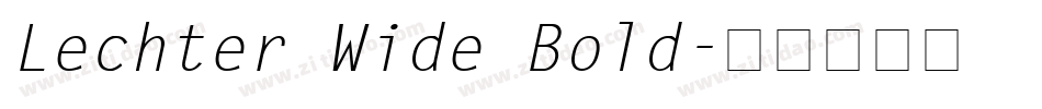 Lechter Wide Bold字体转换